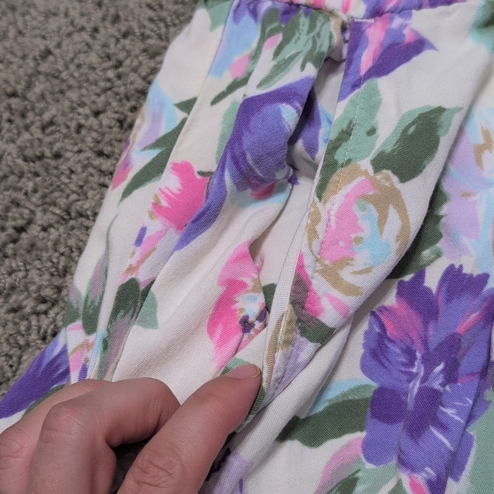 Vintage Ellen Ashley Romper Floral Rayon Women's Small - Picture 10 of 12